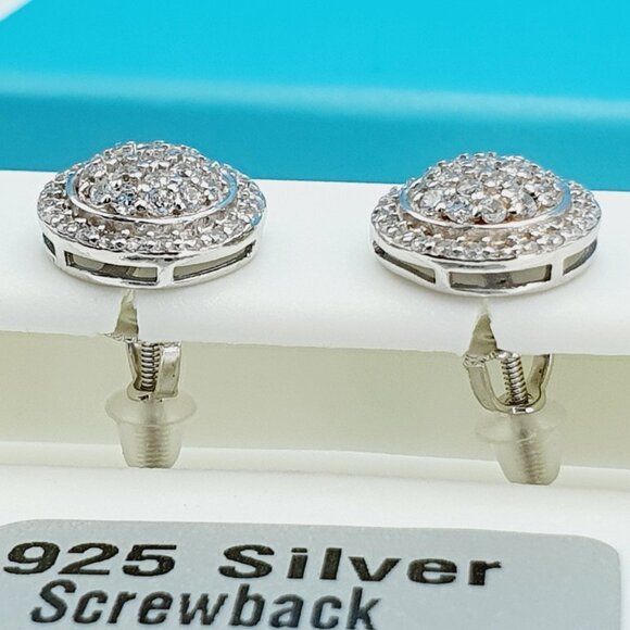"925 Sterling Silver CZ Beautiful Earrings for Women, 1USPAR4202 - Picture 10 of 11